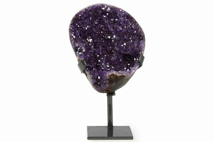 Sparkling Amethyst Geode With Metal Stand - Uruguay #342490